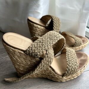 Stuart Weitzman wrap platform sandals